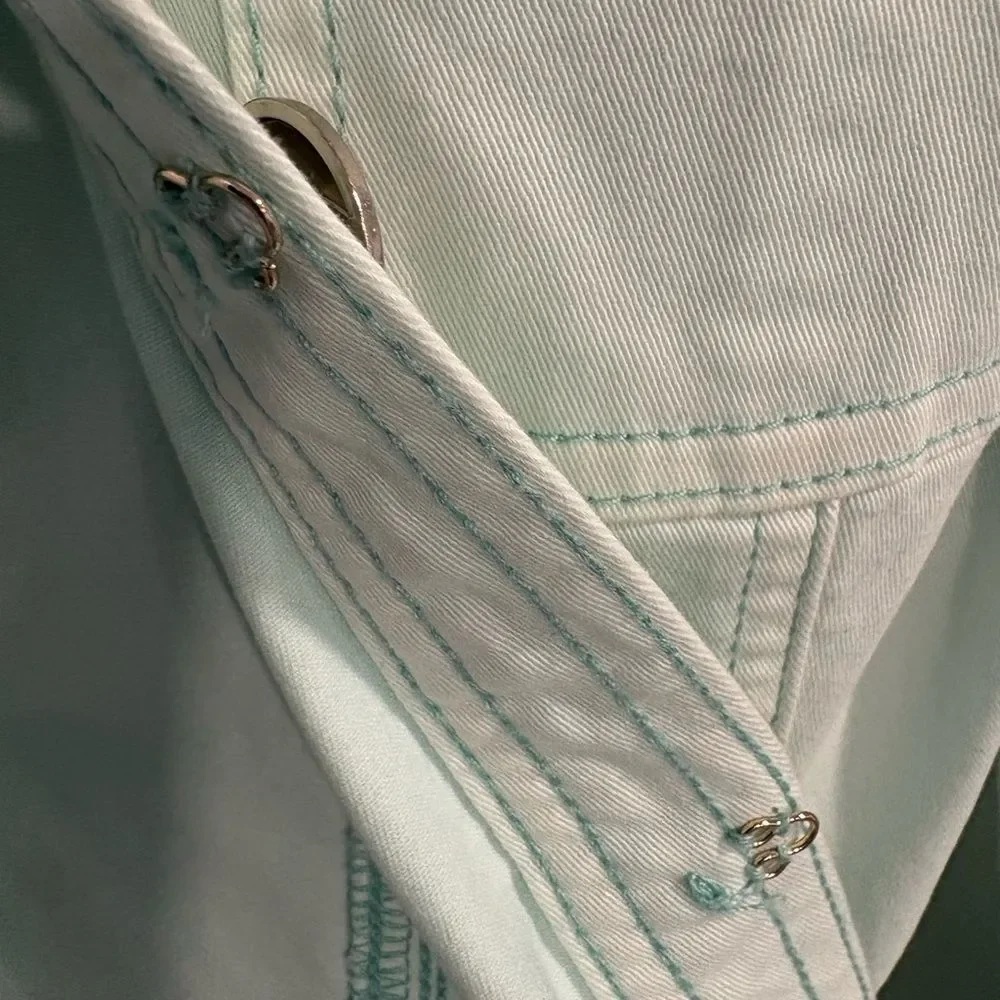 White House Black Market Light Mint Green Jacket Beautifully Military Style - Picture 15 of 16